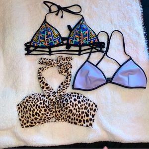 Bundle of 3 Victoria’s Secret/PINK Swim Tops M